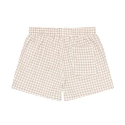Boys Brown Gingham Ultra-Soft Twill Short