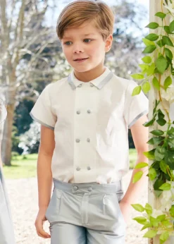 Boys Celebration Shorts in Blue silk