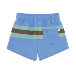 Boys Lagoon Blue Triple Colorblock Boardie