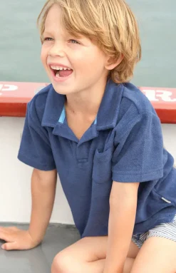 Boy’s Newport Navy French Terry Polo