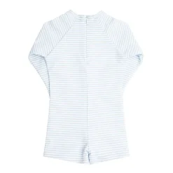 Boys Rashguard One-Piece in Powder Blue Stripe