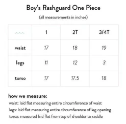 Boys Rashguard One-Piece in Powder Blue Stripe