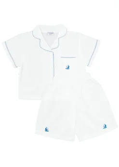 Boys Ship Shape Short Set with Sailboat