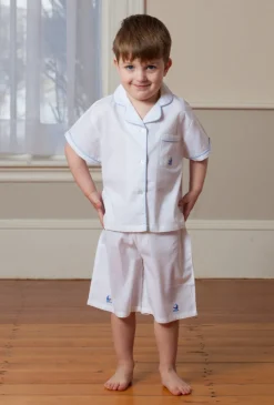 Boys Ship Shape Short Set with Sailboat