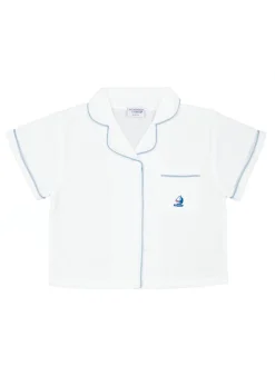 Boys Ship Shape Short Set with Sailboat
