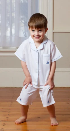 Boys Ship Shape Short Set with Sailboat