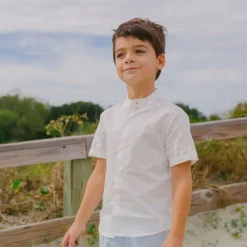 Boys White Button Down Shirt