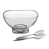 Braid Glass Salad Bowl with Servers