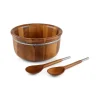 Braid Round Salad Bowl with Servers