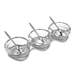 Braid Triple Condiment Set with Spoons