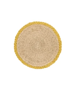 Braided Abaca Placemat in Natural & Straw