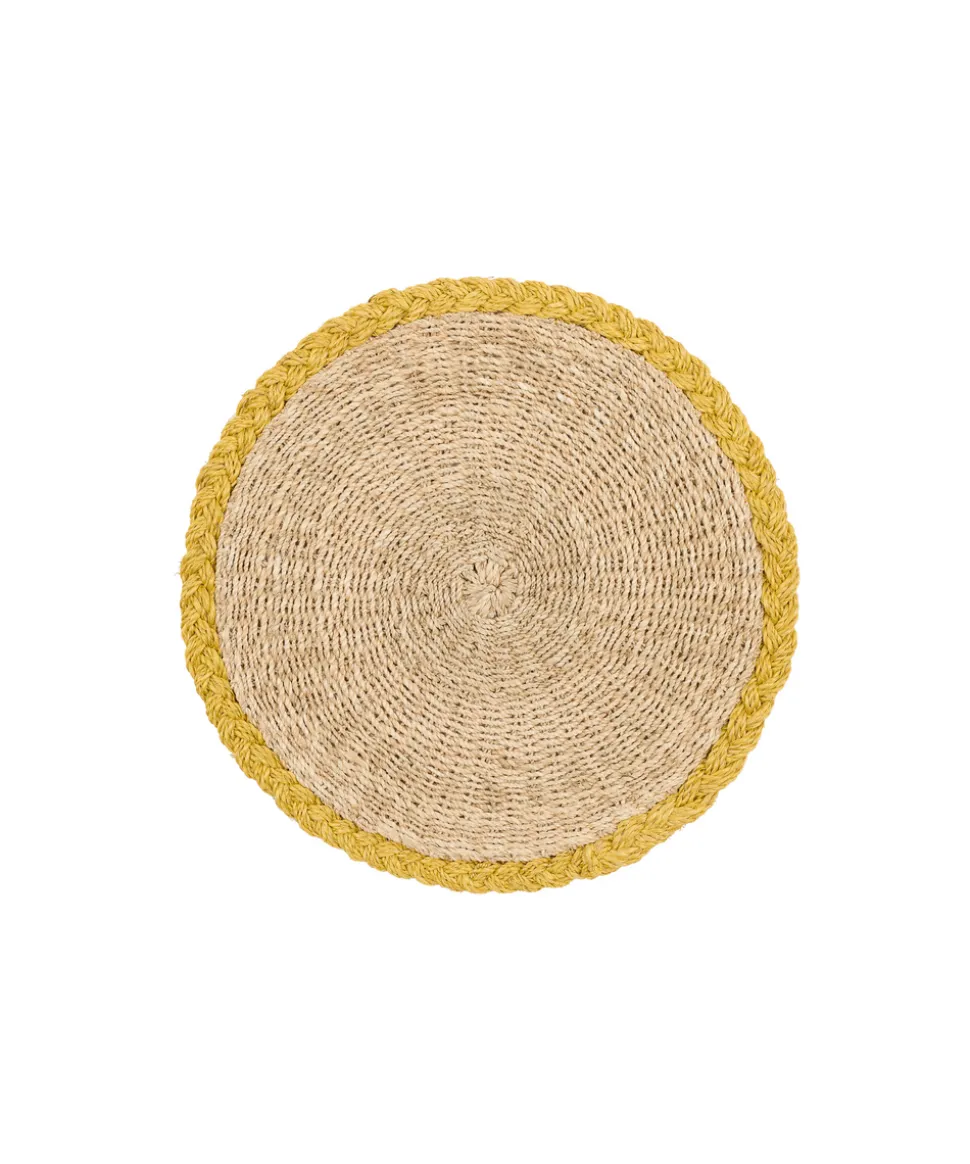 Braided Abaca Placemat in Natural & Straw
