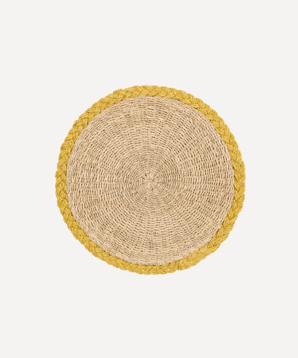 Braided Abaca Placemat in Natural & Straw