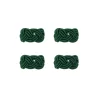 Braided Napkin Rings in Fir Green, Set of 4