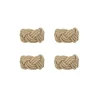 Braided Rope Napkin Rings, Set of 4
