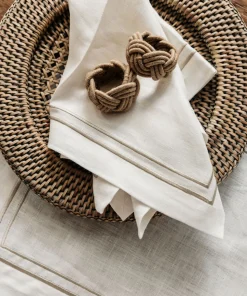 Braided Rope Napkin Rings, Set of 4