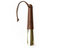 Brass-Tipped Shoehorn No. 239 in Vintage Chestnut Leather