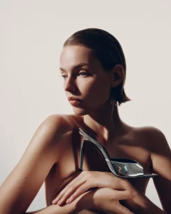 Brea in Silver Mirror Metallic