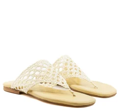 Brenda Flat Natural Raffia Sandal