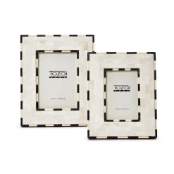 Brick Pattern Photo Frames, Set of 2
