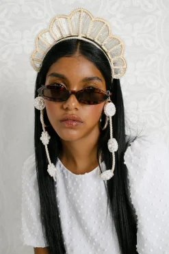 Bridal Pearl & Satin Sunglass Cord