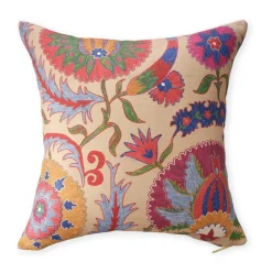Bright Botanical Suzani Pillow