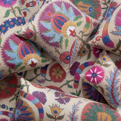 Bright Botanical Suzani Pillow