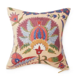 Bright Botanical Suzani Pillow