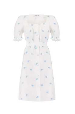 Brigitte Mini Dress in Linum