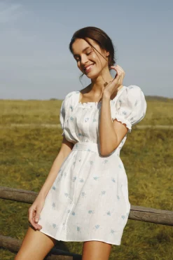 Brigitte Mini Dress in Linum