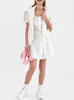 Brigitte Mini Dress in White