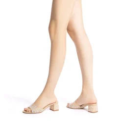 Brigitte Mule In Beige Raffia