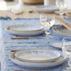 Brisa Collection Dinner Plates in Ria Blue, Set of 6