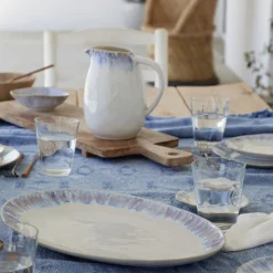 Brisa Collection Oval Platter 16" in Ria Blue