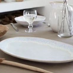 Brisa Collection Oval Platter 16" in Salt