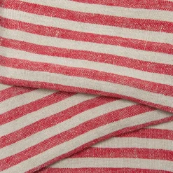 Brittany Natural Napkins in Natural & Red, Set of 4