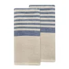 Brittany Natural Tea Towels in Natural & Blue, Set of 2