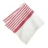 Brittany White Napkins in White & Red, Set of 4