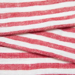 Brittany White Napkins in White & Red, Set of 4