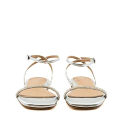 Brook Flat Silver Sandal