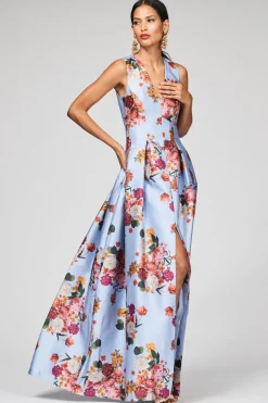 Brooke Gown Glacial Blue Bright Bouquet