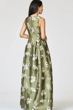 Brooke Gown in Moss Formosa