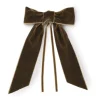 Brown Velvet Napkin Bows, Set of 4