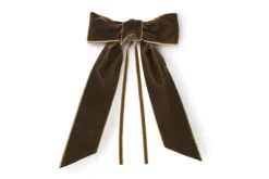 Brown Velvet Napkin Bows, Set of 4