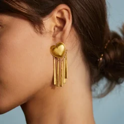 Brushed Party Harty Earrings