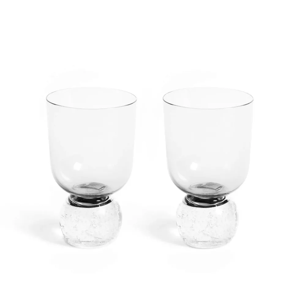 Bubble Glass Tumbler in Clear, Set of 2