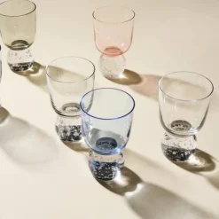 Bubble Glass Tumbler in Clear, Set of 2