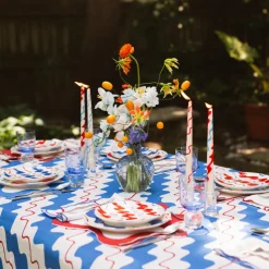 Bubble Glass Tumblers in Candy Blue, Set of 2