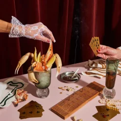 Bubble Glass Tumblers in Tourmaline Green, Set of 2