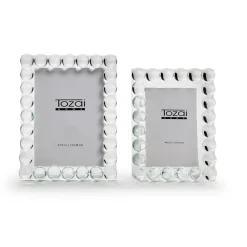 Bubbles Crystal Glass Photo Frame, Set of 2